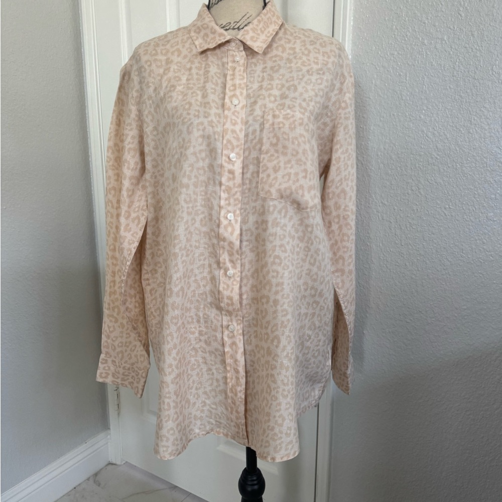 Gap Leopard Print Beige Shirt
